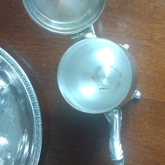 International Silver Company Vintage Small Teapot, Sugar bowl, creamer and tray - Picture 4 of 10